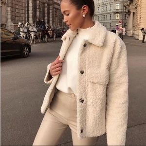 Zara Shearling Shacket size Small